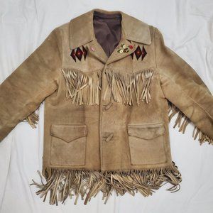 Vintage Suede Fringe/Tassle Jacket